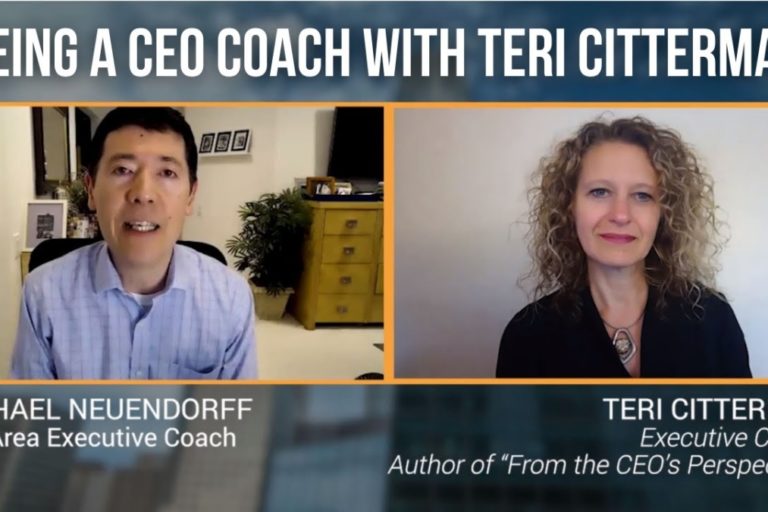 YouTube thumbnail for "Being a CEO Coach with Teri Citterman."