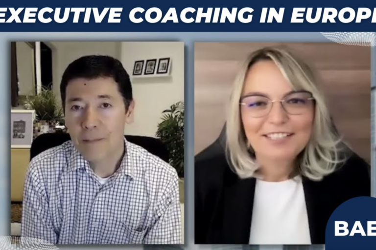 YouTube thumbnail for the video "Executive Coach From Romania - Daiana Stoicescu | Executive Coaching Interview Series BAEC."