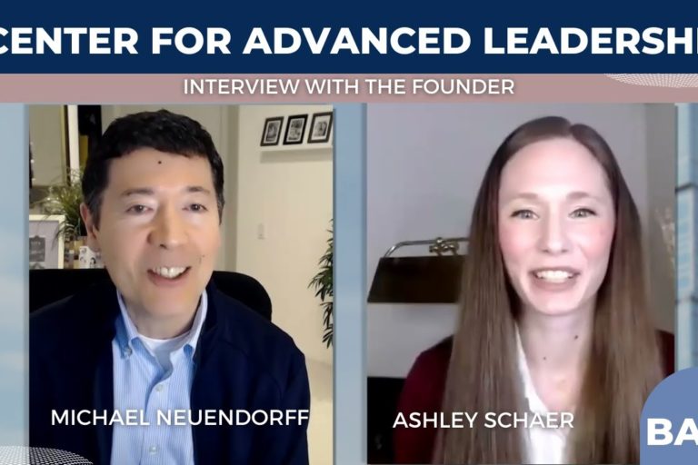 YouTube thumbnail for the video "Interview With Ashley Schaer with the Center For Advanced Leadership | CAL For Executive Coaches".