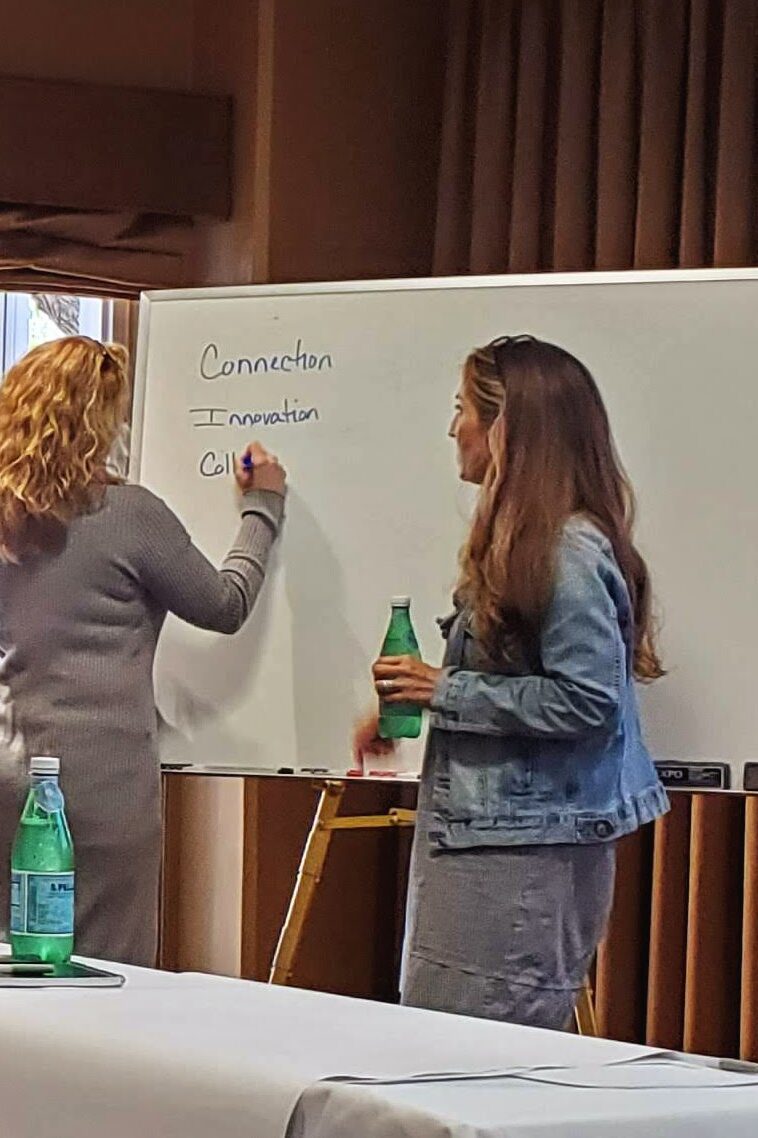 The attendees doing an activity at the CEC in-person seminar