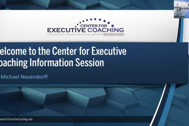 A thumbnail of the video "Welcome to the Center for Executive Coaching Information Session"