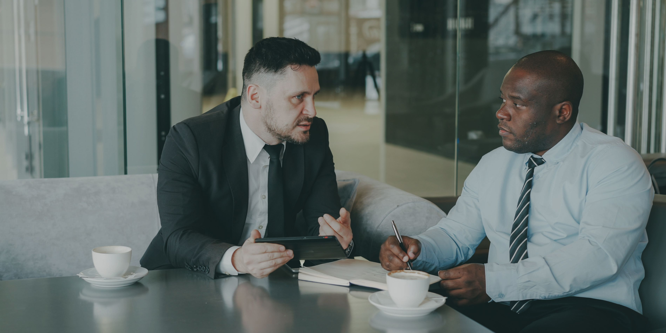 A businessman engaged in a coaching session.