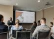A presentation at an in-person seminar.