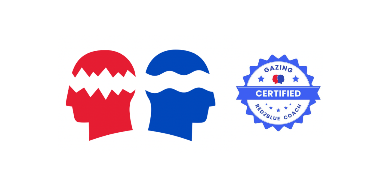 Certified Red2Blue Coach Logo and badge for Red2Blue certified coach.